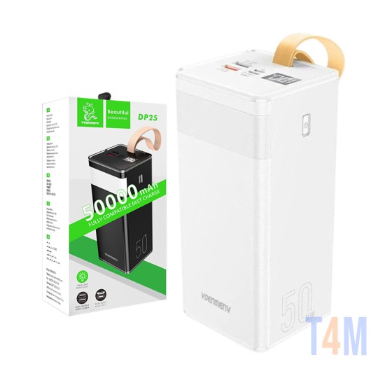 Power Bank Denmen DP25 com Portas USB Dupla 50000mAh Preto